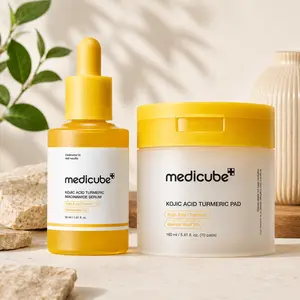 Medicube Kojic Acid Turmeric Brightening Serum & Exfoliating Toner Pads Dark Spot Care