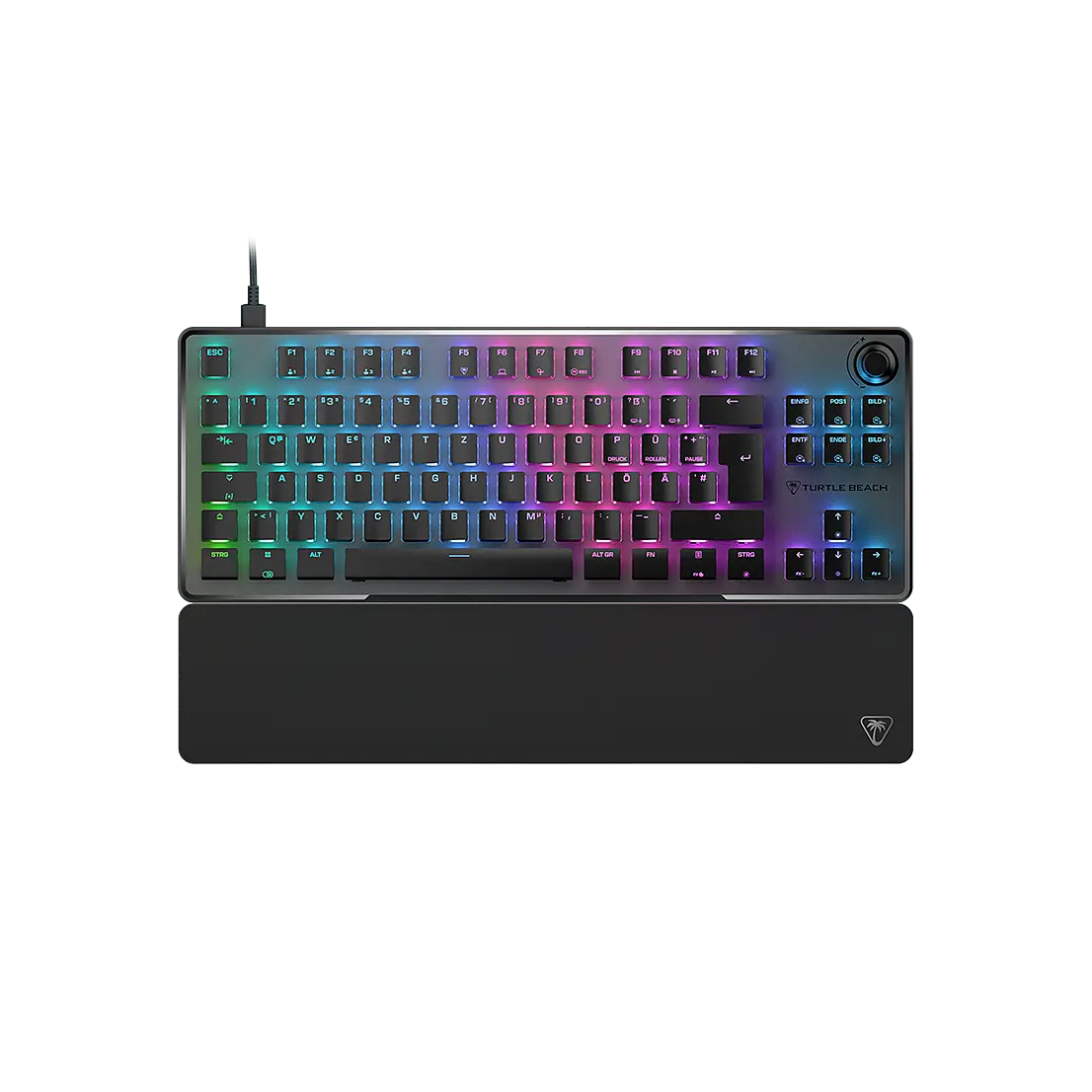 Turtle Beach Vulcan II TKL Pro Smooth Magnetic Mechanical RGB Gaming Keyboard - TKL Form, Per-Key LED RGB Lights, Analog Hall-Effect Switches, Adjustable Actuation, Rapid Trigger, Swappable Keycaps for Video Games