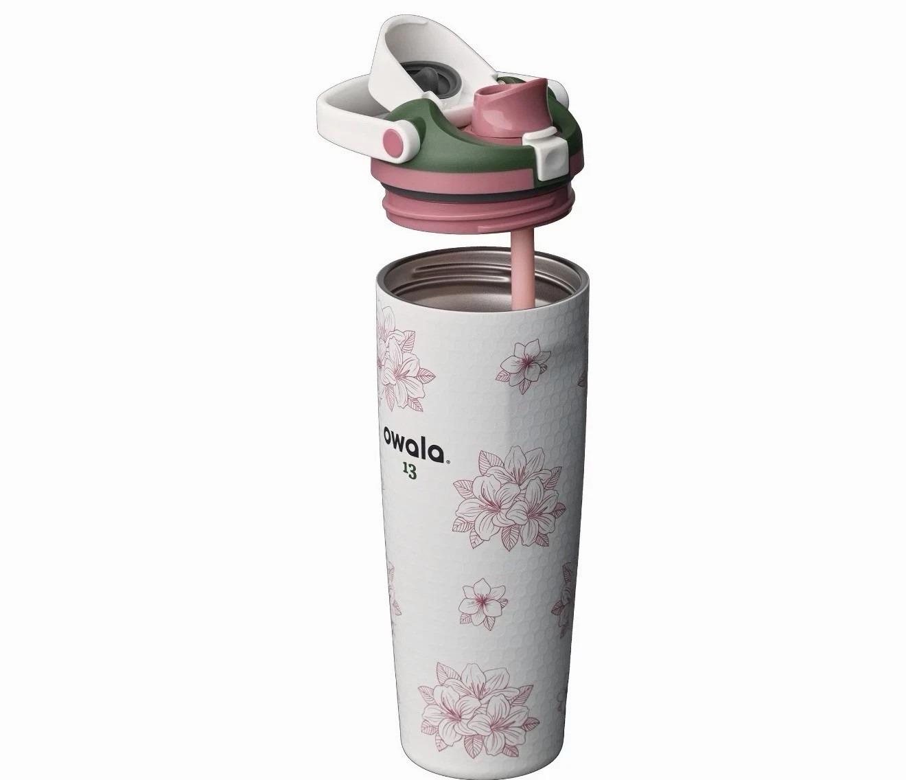 Owala Azalea 13 Limited Edition Bottle – Floral Insulated Tumbler with Straw, Cute Aesthetic Water Bottle