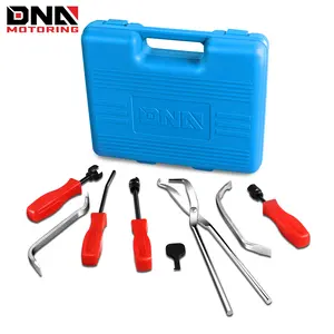 DNA MOTORING 8-Pcs Brake Service Kit, Brake Spring Installer Remover Plier Tools Set with Carrying Case, Blue or Red