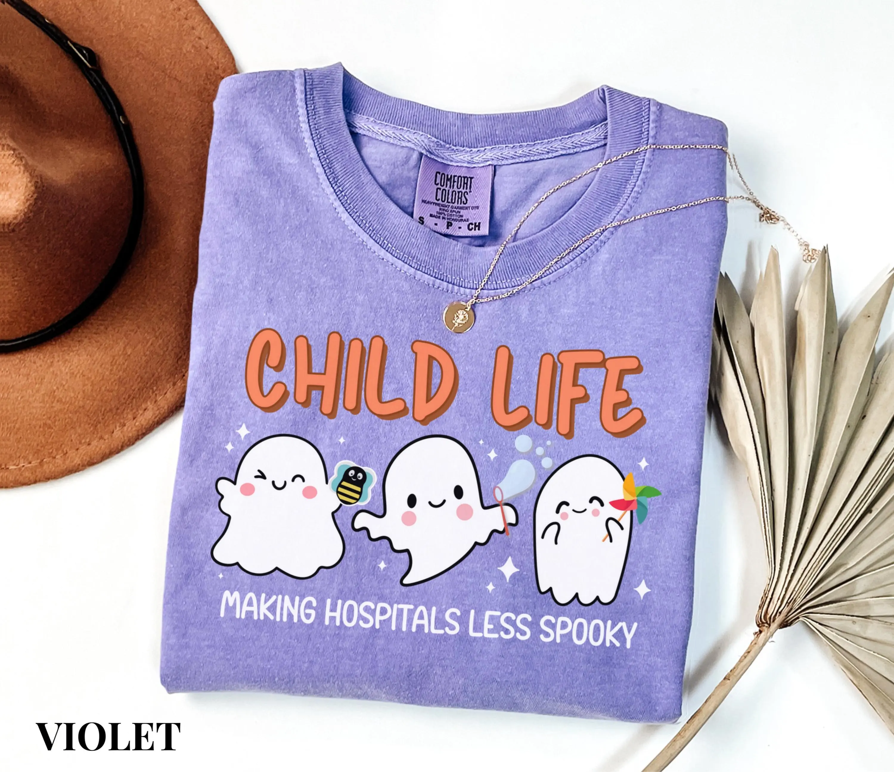 Comfort Colors Halloween Child Life Specialist Shirt, Ghost Child Life Specialist T-shirt , CLS CCLS Shirt, Child Life Halloween, Fall Shirt Fabric Top
