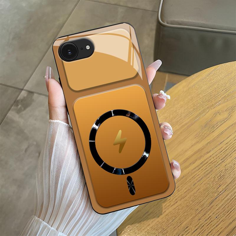 Lightning Bolt Design Gloss MagSafe Compatible Shockproof Protective Cover with Precision Magnet Ring for [iPhone 16e] 952