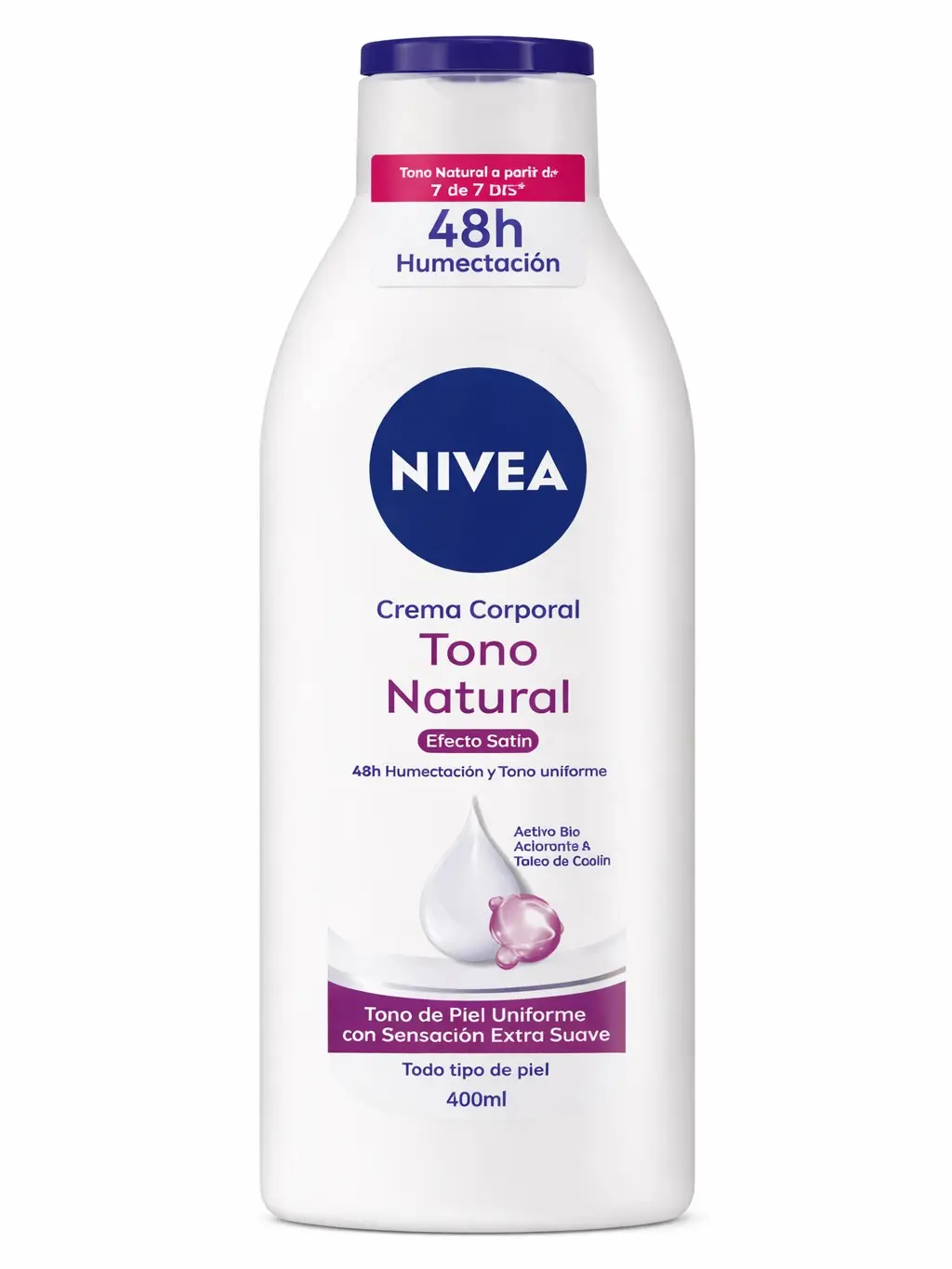 Nivea Tono Natual EFECTO SATIN Body Cream, 400ml - Moisturizing Body Lotion - Body Care  Pack Uv Skin Repair Comfort (EFECTO SATIN)