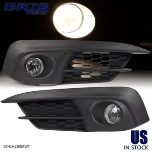 Front Bumper Fog Lights Clear Lamps+Switch+Bulbs Fit For Honda Civic 2016 2017