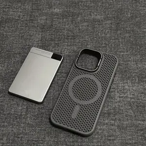 Durable Protective Case for Models 12 to 16 with Stand Heat Dissipation Design Hollow Back Adjustable Lens Frame Shockproof Cellphone Casing - Protection