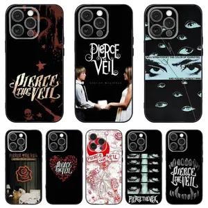 P-Pierce The Veil Band Phone Case For iPhone 17 16 15 14 13 12 11 Air Pro Max Plus & Samsung Galaxy S26 S25 S24 S23 S22 S21 Ultra Plus Fe Black Soft Box