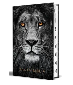Biblia RVR 1960 letra grande tamaño manual, tapa dura León de Juda con índice / Spanish Bible RVR 1960 Handy Size Large Print Hardcover Lion of Judah with In (Spanish Edition)