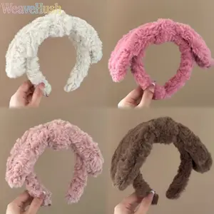 4 Pack Cute Plush Bunny Ear Headbands for Women, Fluffy Soft Rabbit Ear Hair Hoop, Adorable Fashion Hair Accessories for Face Washing & Makeup Application, Non-Slip Comfortable Design, Perfect for Daily Skincare, Spa, Pajama Parties & Home Wear