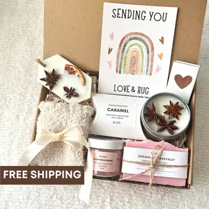 Stress Relief Gift, Friendship Gift, Personalized Gift Box For women, Care Package for Her, Hygge Gift Box, Mental Health Self Care Package | Trendy Gift Box, Christmas Gift Box