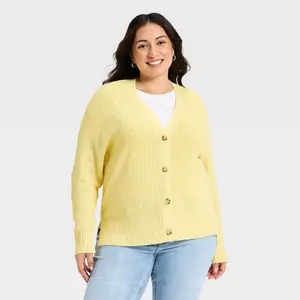 Women's Textured Stitch Button-Front Cardigan Sweater - Ava & Viv