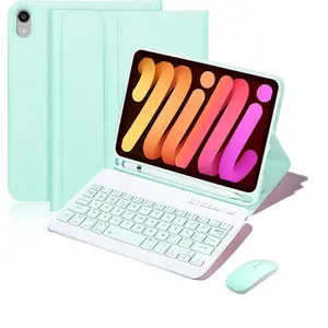Tablet Keyboard with Mouse, 1 Count Detachable Keyboard Protective Cover with Pencil Slot, Tablet & Computer Accessories for iPad Mini A17 Pro, Wireless Tablet Keyboard
