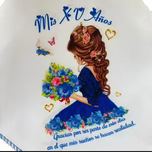 12pcs Quinceañera napkins, party favors 12x12”