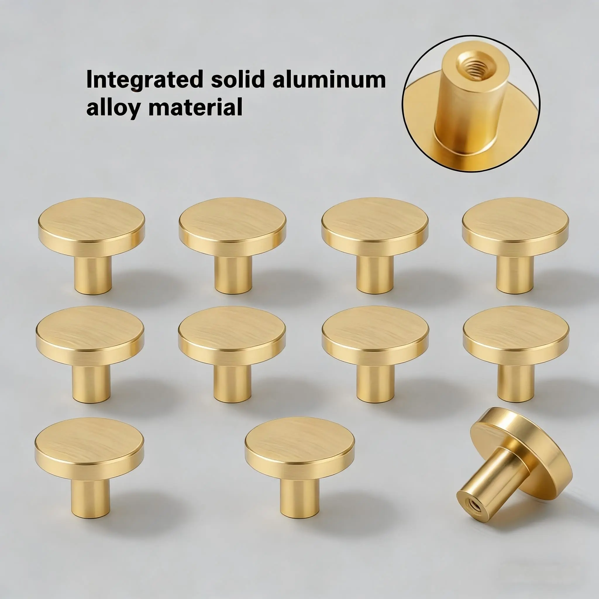 12-Piece Aluminum Alloy Single Hole Drawer Handles in, Stylish Cabinet Pulls, Elegant Hardware for Furniture, Perfect for Home Refresh