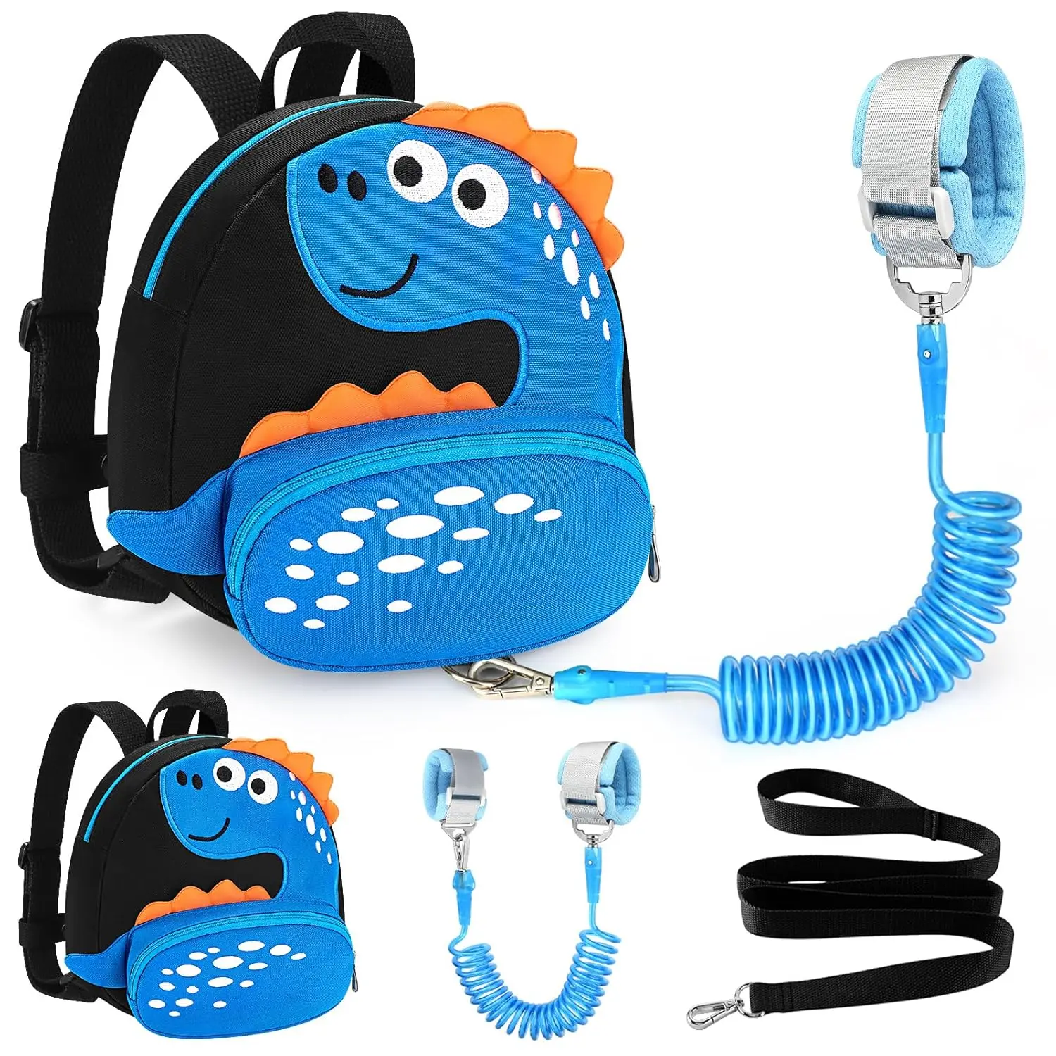 Backpack Leash, Cute Dinosaur  Harness Backpacks with Anti Lost Wrist Link, Adorable  Backpack Mini Bag Wristband Tether Strap Leashes for  Boys Girls Ages