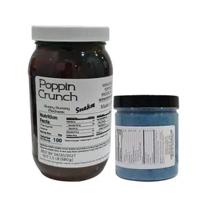 Poppin Crunch 1.5 LB Gooey Large Gummy Snake Madness Bundle Large Gummy Snakes Soaked In Gooey Liquid Candy - 40 Flavor Options