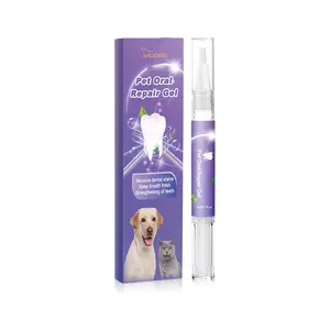 2026 New Pet Dental Care Gel Toothbrush Pen Pet Tooth Whitening, , Ergonomic Brightening Pens for