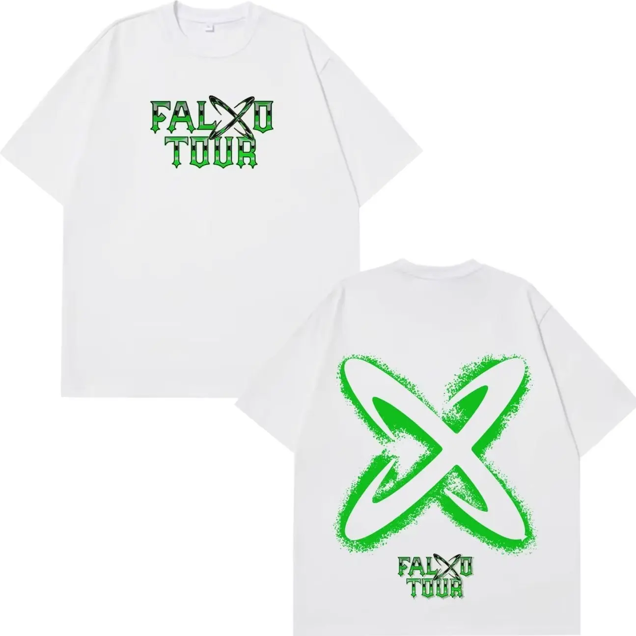 Rapper Feid VS Ferxxo Tour 2026 Print T-shirt Men Women Hip-hop T-shirts Short-sleeved Casual Loose Cotton   T-shirts E