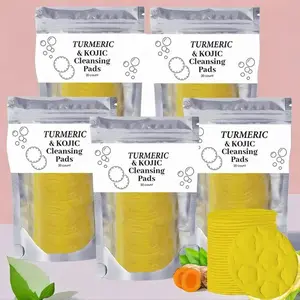 Turmeric Cleansing Pads, Deep Pore Cleansing Facial Pads, Moisturizing Facial Cleansing Pads, Moisturize Skin, Facial Skin Care Product Kits for Daily Use