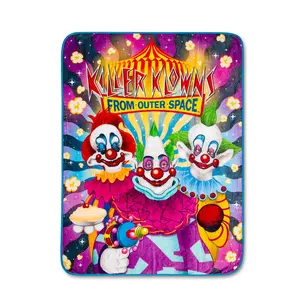 Killer Klowns outer space killer clown character blanket, soft plush suitable for sofa covers, bedspreads, bedrooms, offices, etc.