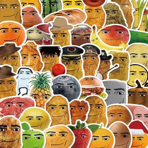 Food Emotional Expression Sticker, 50pcs/set Cute Creative Funny Sticker, DIY Decorative Sticker for Scrapbooking, Journaling, Gift Wrapping, Adhesive Stickers