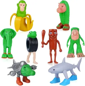 8PCS Action Figure Collectible Tung Tung Tung Figurines Animals Figurine Doll Gifts for Birthday Gifts Party Decor