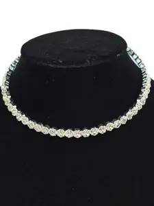 Elegant Rhinestone Chunky Necklace for Women, Statement Jewelry with Large Crystals, Perfect for Bridal Shows and Performances, Rhinestone Decorated Necklace