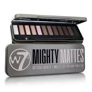 W7 Mighty Mattes Eyeshadow - 12 Matte Nude Colours – Flawless & Natural Long-Lasting Makeup Palette