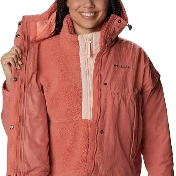 Columbia Women's Laurelwoods II Interchange Hooded Jacket, Faded Peach, XS