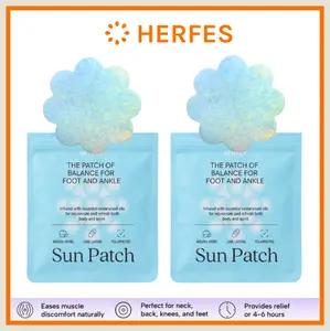2 Packs of Sun Patch Natural Pain Relief Patches for Foot & Ankle with Cederwood Scent 32 Patches Long Lasting Comfort Vegan Friendly Daily Muscle Comfort Hot Compress Heat Pad Effective For Menstrual Cramps