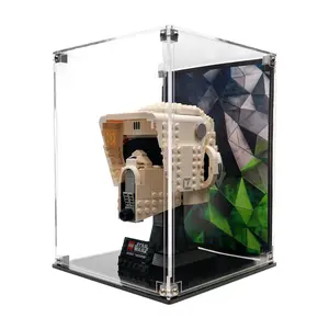 Acrylic Display Case UV Print Compatible with LEGO® 75305 Star Wars Scout Trooper Helmet - Set Not Included