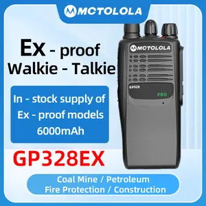 Gp-328 Wireless Walkie Talkie Uhf 10w 6000mah Battery Remote Transmitter for Chemical Plants Refinery Professional Handheld Radio