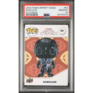 2023 UPPER DECK FUNKO POP MARVEL  KAECILIUS PLATINUM #53  PSA 10
