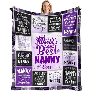 Nanny Gifts, Gifts for Nanny from Grandkid, Nannie Gift from Grandchildren, Nannie Gift, Best Grandmother Ever Present for Birthday/Retirement Blanket 50" X 60"