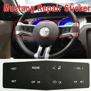 Ford Mustang 2011-2012 Steering Wheel Control Button Repair Sticker, Durable PVC Interior Decal, Unique Design, Scratch Resistant, Car Accessory