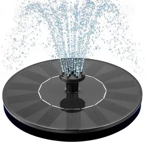 Solar Bird Bath Fountains, Upgrade 1.4W Solar Fountain Pump with 8 Nozzles, Free Standing Floating Solar Powered Water Fountain Pump for Bird Bath, Garden, Pond, Pool, Outdoor