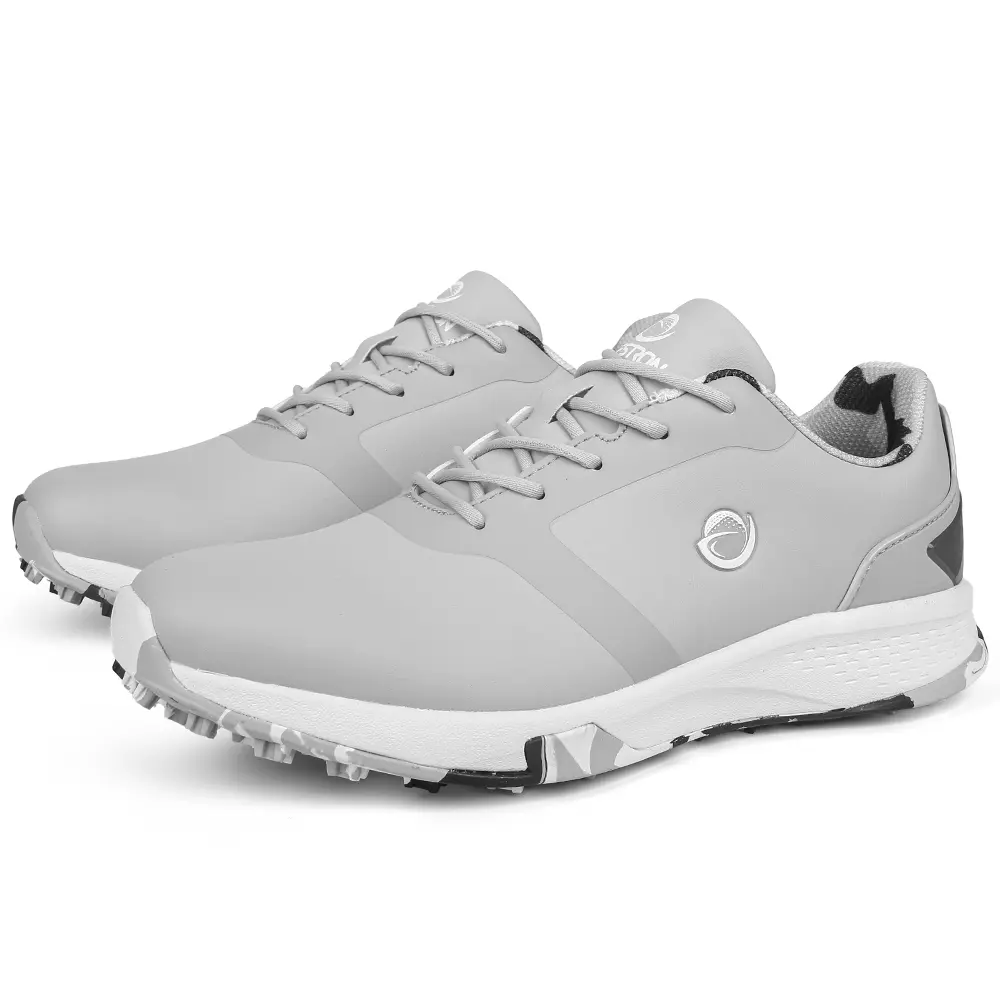 Thestron M01 Men's Lace-Up Leather Mix Golf Shoes - All Season, Versatile Wear Casual Trainers, Male Fit, Sports Shoe, Athletic Golf Shoes