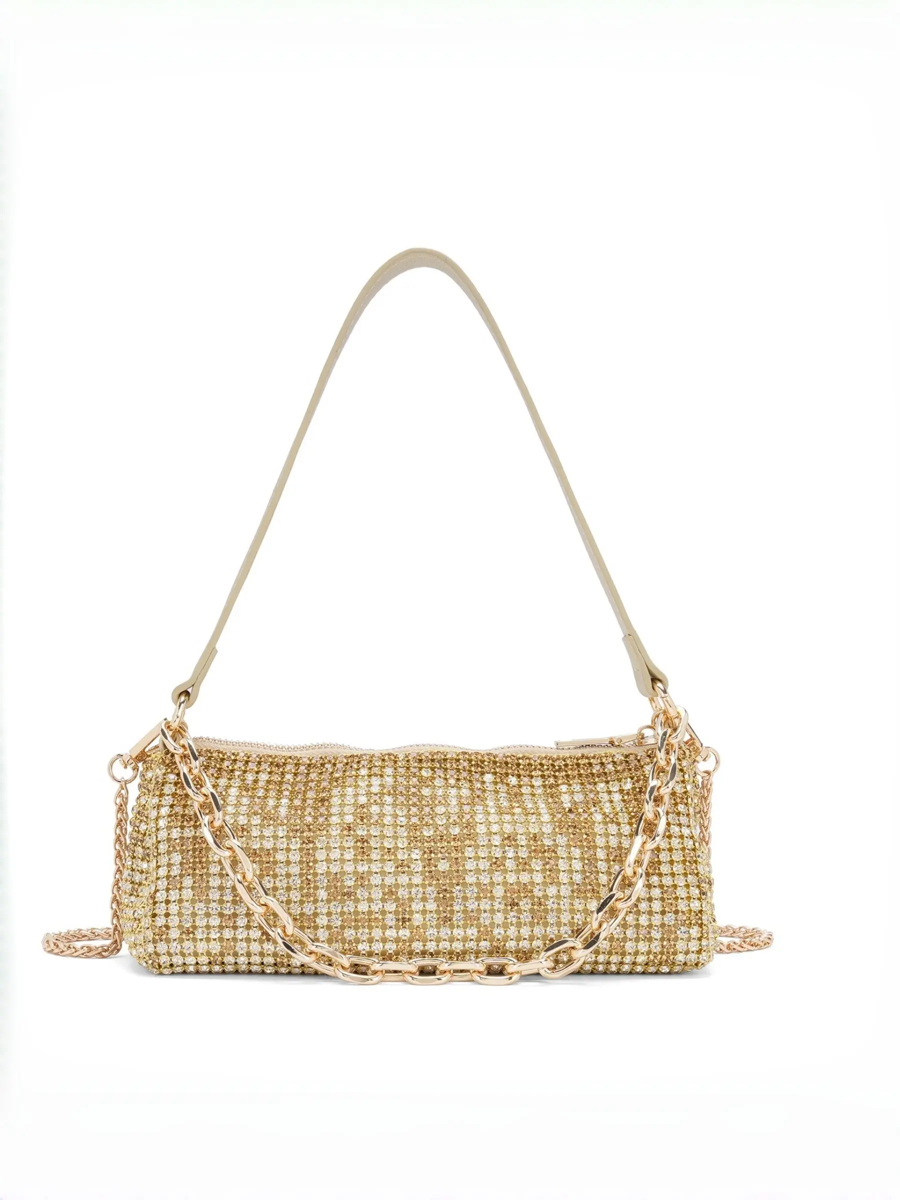 Women's Glass Rhinestone Evening Bag, Chain Clutch, Versatile Crossbody & Shoulder Bag, Perfect for Parties & Dates