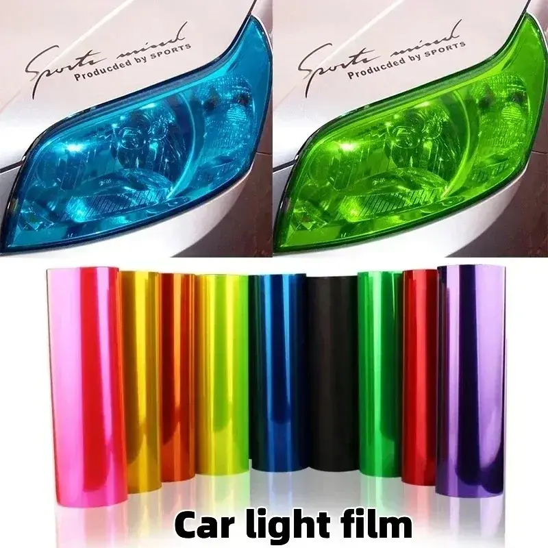 Headlights Protective Film Vinyl Film Sticker Auto Headlight Taillight Film Tint Vinyl Sheet Sticker Universal Multicolor