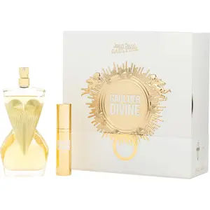 Jean Paul Gaultier Divine Set-Eau De Parfum Refillable Spray 3.4 Oz & Eau De Parfum Spray 0.34 Oz Mini For Women