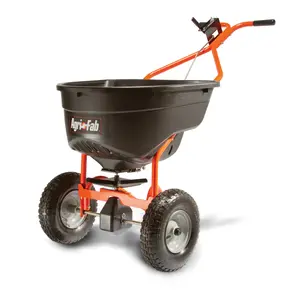 Agri-Fab 45-0614 Broadcast Push Spreader, 130lb Capacity, 13' x 4' Coverage, 37 lb Load Support, Fully Enclosed Gear House, Gear Protection, Precise Setting Adjustment (Garden & Snow Removal Tool)