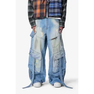 mnml Washed Strapped Rave Denim - Washed Blue