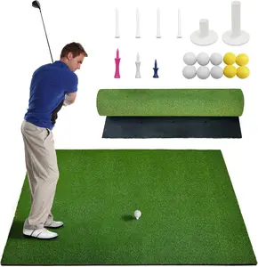 Golf Hitting Mat,31 mm Golf Mats for Practice Heavy Duty Turf Driving Range Mats Works with Golf Simulators Outdoor Indoor
