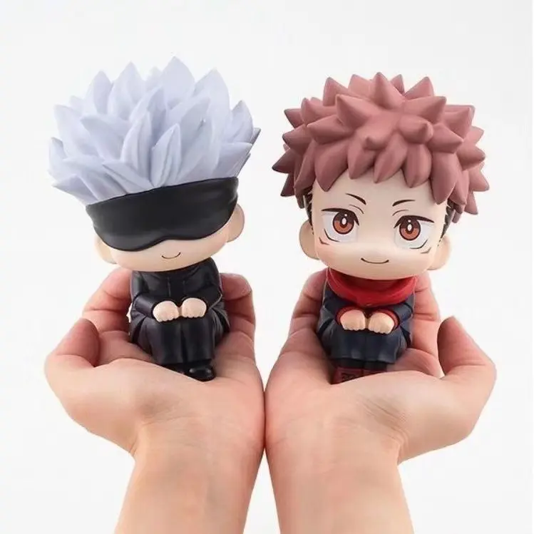 Jujutsu Kaisen Q-Version Decorative Collectible Action Figures - Gojo Satoru & Itadori Yuji Gashapon Toys, Blind Bag Collecting Item for Cake Topper, Gift for Anime Fans