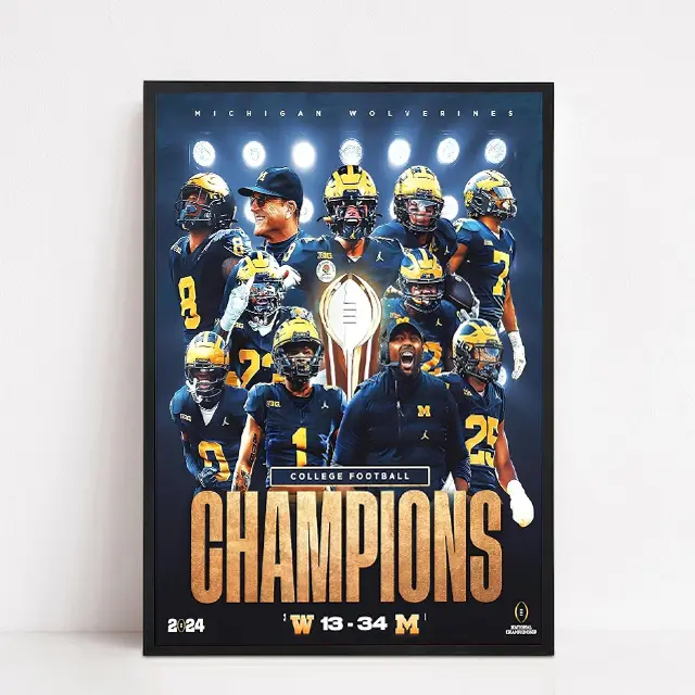 Michagan Wolverines 2024 National Champions Poster