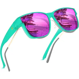 EyeconicFinds Oversized Fit Over Women's Polarized Sunglasses for Large Frames, Travel Accessory, Trendy Style, UV400 Protection for Driving, Suitable for Large Faces and Oversized Eyeglasses, Lightweight and Stylish, Perfect for the Beach, B0250