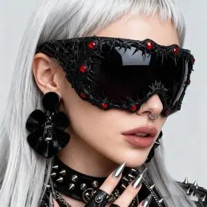 Avant-Garde Pioneer Original Resin Sunglasses Dark Niche Style InS Black Python Casual Trendy Fashion Forward