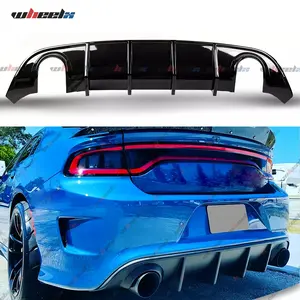 2015-2023 Dodge Charger SRT, GT, R/T, Scat Pack Rear Bumper Diffuser – Non-Widebody Charger - Matte Black / Gloss Black / Carbon Fiber Look