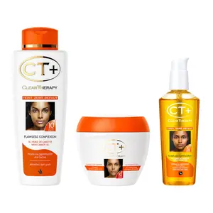 CT+ Clear Therapy 3-Piece Set with Carrot Oil – Brightening Routine for Dark Spots: Serum 75ml + Cream 200ml + Lotion 250ml