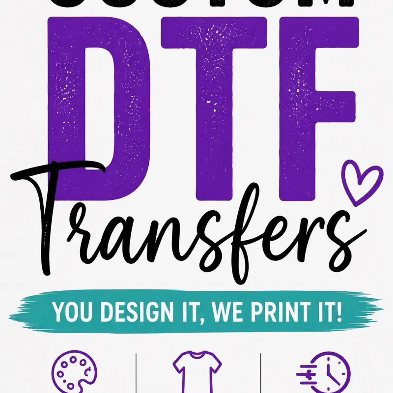 Custom DTF Transfer - Ready to Press, Upload Your Design for Personalized Apparel