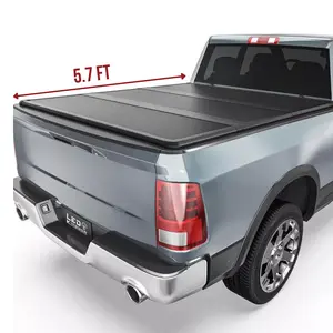 [Fits 2009-2024 Dodge Ram 1500 (Classic & New)] 5.7 Ft Bed, FRP Hard Tri-fold Truck Tonneau Cover, without Ram Box